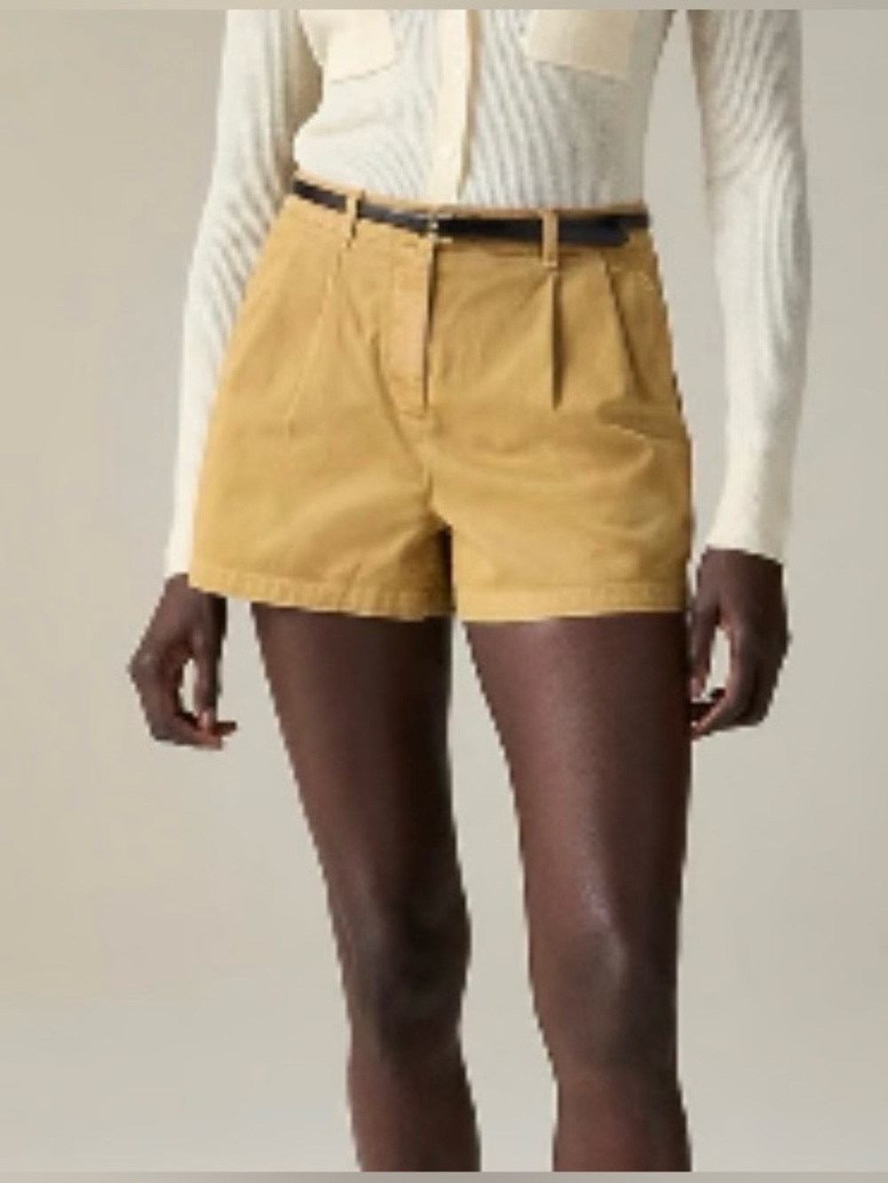 J. Crew Tan High-Rise Tailored Shorts 8